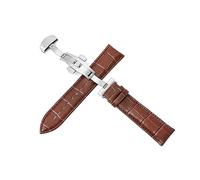 Breyhda Correa universal de cuero con hebilla de mariposa: cierre de acero de 12 mm a 24 mm.,20mm