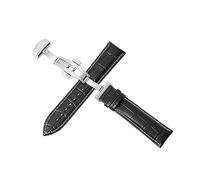 Breyhda Correa universal de cuero con hebilla de mariposa: cierre de acero de 12 mm a 24 mm.,23mm