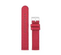 Breyhda Correa universal de nailon para reloj (18 mm, 20 mm y 22 mm): deportiva, de repuesto, transpirable, compatible con la mayoría de los relojes.,Rojo,22mm