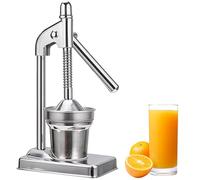 BRGD Exprimidor Manual de Zumo, Prensa de Encimera de Metal con Palanca para Naranjas, Limones y Granadas, Sin Mantenimiento y Potente