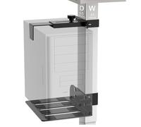 BRGD Supporto per PC Sotto Scrivania, Nero Supporto per Sospensione Regolabile Porta PC Fisso Sotto Scrivania per Casa, Ufficio, Sala Gaming, Fino a 18kg