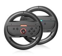 BRHE Volante para Nintendo Switch 2 2025, ruedas de carreras para Mario Kart World/8 Deluxe, Switch 2 accesorios de juego de carreras para Switch 2 JoyCon (2 negros)