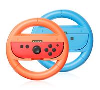 BRHE Volante para Nintendo Switch 2 2025, ruedas de carreras para Mario Kart World/8 Deluxe, Switch 2 accesorios de juego de carreras para Switch 2 JoyCon (azul y naranja)