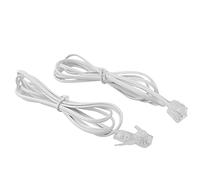 Briaatt 2 Pcs 6P2C RJ11 Macho a Macho de 5 mm Cable de Telefono 1M 3.3ft