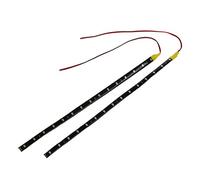 Briaatt 2X Tira Luz 15 LED Naranja Impermeable 30CM para Coche Decoracion