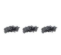 Briaatt 600 Pcs 5mm Micro-Anillo Negro de Silicona Forrado Links Beads para Extension de Cabello Instalacion Y Plumas