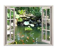 Briaatt DIY Diamante Pintura Ventana Fish Completo Diamante Bordado Punto de Diamantes de ImitacióN Paisaje Natural Pegatina