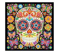 Briaatt DIY Led Luminoso Pintura de Diamante en Forma de Animal Diamante Bordado Decoración del Hogar Flor Calavera