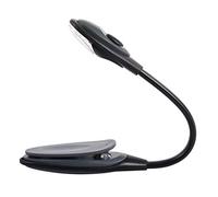 Briaatt Luz de Libro Brillante de Clip flecible Mini Lampara de Lectura de Libro de Viaje LED Luz pequena lampara de Mesa sostendor de Libro pequenos Regalos Ligeros Gris