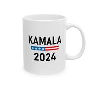 Brian Bula Kamala Harris 2024 - Taza de café con texto en inglés "Drink to Kamala Harris Beating Trump"