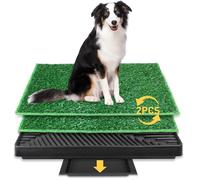 BRIAN & DANY 76 x 51 cm Inodoro para Perros de Césped Artificial con Bandeja de Desechos Removible, Orinal de Piso