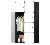 BRIAN & DANY Armario portátil, Guardarropa Combinado, Organizador de Almacenamiento Modular (8-Cube, Extra Sticers incluidos)