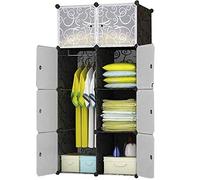 BRIAN & DANY Armario portátil para Colgar la Ropa, ropero Combinado, Organizador de Almacenamiento Modular (8-Cube)