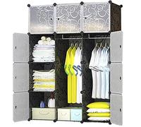 BRIAN & DANY Armario portátil para Colgar la Ropa, ropero Combinado, Organizador de Almacenamiento Modular (12-Cube)