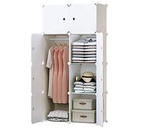 BRIAN & DANY Armario portátil, ropero Combinado, Organizador de Almacenamiento Modular (8-Cube, Extra Sticers incluidos)