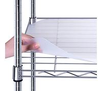 BRIAN & DANY Forro para Estantes de Alambre 33.9 x 74.8 cm, Forros Resistentes para Estanterías de Alambre, Alfombrillas Protectoras Impermeables, Juego de 5, Transparente