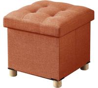 BRIAN & DANY Puf plegable con compartimento de almacenamiento, 38 × 38 × 38 cm
