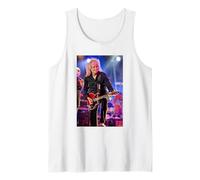 Brian May Guitarrista Queen & Adam Lambert por Dick Barnatt Camiseta sin Mangas