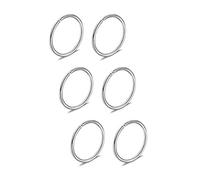 Briana Williams 6piezas Fake Anillo de la Nariz Aro Septum Tragus Cartílago Pendiente Aro Piercing 22G 20G 18G 16G 6/8/10/12mm Acero Inoxidable Faux Joyería Piercing
