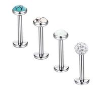 Briana Williams Piercing Oreja Helix Acero Quirurgico 16g Pendientes para Tragus Cartilago 6mm 8mm Labret Labios Piercing