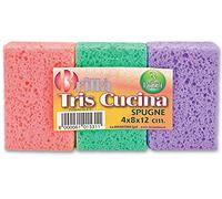 Briancasa Tris Cocina 4x8x12 3 Piezas Esponja, Multicolor, 3 artículos