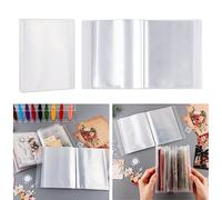 Briartw 2 mini álbumes A6 de almacenamiento de calcomanías transparentes para almacenamiento de fotos, sellos de corte, organizador de libros, carpeta de almacenamiento con 40 páginas, postales,