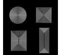 Briartw 4 piezas rectangulares anidadas con forma de círculo, básicos, paneles esenciales, troqueles de corte de metal, plantillas para manualidades, álbumes de recortes, tarjetas de regalo