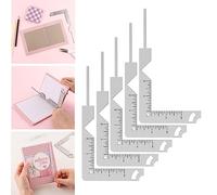 Briartw Guía de cubierta de libro, 5 unidades/paquete 5 en 1 de metal de acero inoxidable para hacer portadas de libros, crear cubiertas de libros fuera de aglomerado, añade un toque personal a un