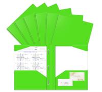 Briartw - Paquete de 6 carpetas de bolsillo verde claro con puntas, frescas y calmantes para sesiones de estudio, semestres de primavera, biología, ecología y relajación organizada