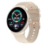 BRIBEJAT Smartwatch Hombre Mujer, 1.39" Reloj Inteligente con Llamadas Bluetooth, 100+ Deportivos Pulsera Actividad con Pulsómetro, Impermeable IP68 Reloj Digital para Android iOS, Té de la Leche