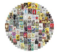 Bric Dodo 110 pegatinas de tarot para botellas de agua, portátil, teléfono, guitarra, monopatín, ordenador, tarjeta de tarot, pegatinas de vinilo, resistentes al agua, estéticas, para adolescentes,