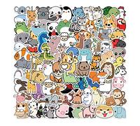 Bric dodo Pegatinas de Animales Kawaii,100 Piezas Impermeable Vinilo Pegatinas para Monopatín Ordenador Portátil Moto Bicicleta Taza Botellas de Agua Maletas Casco, para Adolescentes
