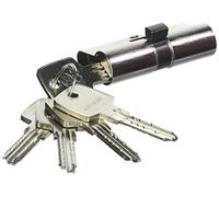 bricard 11729 Cilindro débrayable 5 llaves, Astral 2,9 en latón niquelado 10 pistones, 2 entradas protección contra el taladro y el ganzúas. Tarjeta Personal, acero niquelado, 60 = 30 + 30