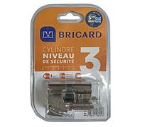 Bricard 11734 Cilindro desmontable 5 Llaves Astral 2, 9 Latón niquelado 10 Pistones, 2 entradas 30+40, Protección contra la perforación y la ganzura. Tarjeta personal, acero niquelado, 70 = 30+40