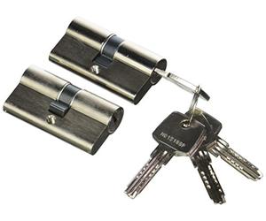 bricard 17152 Cilindro, Acero niquelado, Set de 2 piezas