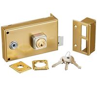 bricard 1821 cerradura de sobreponer horizontal fouillot 5 pasadores Reversible tirante/poussant 140 x 85 Dore derecha), color dorado