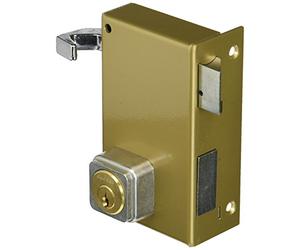 bricard 1837 cerradura de sobreponer vertical tirada 5 pasadores Reversible tirante/poussant 80 x 120 Dore derecha), color dorado