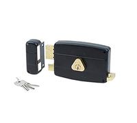 bricard 1844 cerradura de sobreponer horizontal extractor (2 entradas Cilindro 5 pasadores izquierda, negro
