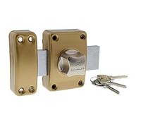 bricard 1952 Alpha de cerradura con botón Cilindro 45 mm de diámetro 22 mm oro