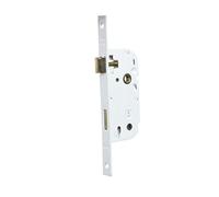 Bricard 2683 - Cerradura empotrada con Eje de 40 mm para Puerta de baño y Aseo, Cierre con botón, Color Blanco