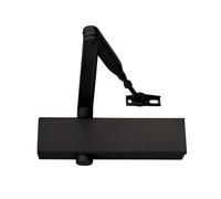 Bricard 6201203 - Cierrapuertas hidráulicas fuerza 2-4 (80kg), brazo estándar, CE, corta-fuego, conforme a la norma en 1154, negro