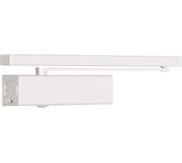 Bricard 6480011BL10 Cierrapuertas Tecnología piñón cremallera compensada, fuerza 2-5 (100kg), brazo deslizante, montaje invertido lado opuesto a las palmelas, blanco