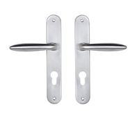 Bricard 984051 984051-Juego de Asas (zamak sobre Placa de Esquisse para Puerta de Entrada (para Cilindro Europeo), Plata