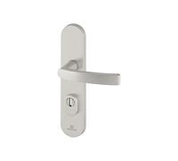 Bricard 9900171 9900171-Juego de Tiradores Blindados Soporte para Puerta de Entrada (para Cilindro Europeo), Color Plateado, Plata, Béquille+Béquille