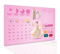 BRICH Alfombrilla de escritorio para niños y niñas, diseño de princesas, antideslizante, fácil de limpiar, para jugar, pintar y hacer manualidades como protector de escritorio, ideal para habitaciones