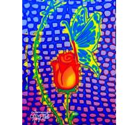 Brick Butterfly Rose, Star-Detailed, 8x11 Page, Hardcover Journal, Art Pad, Sketchbook, Drawing Book: And Created Art By: Artist Mary Elisabeth Linder @ MaryEMade And Tammy Thomas @ TammyT