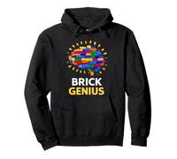 Brick Genius Master Builder bloquea la construcción de cumpleaños para niños Sudadera con Capucha