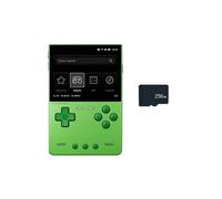 BRICK Hammer Retro Handheld Game Console 3.2inch IPS Screen Portable Retro Metal Game Console LED Lighting 256GB Green