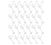 Brick Hook Clips - Stainless Steel No Drill Hangers For Easy Hanging | Stainless Steel With Anti Scratch Design, 24 Pieces Hooks With Wall Clamp Holders For Wreaths, Lights, Plants