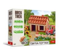 Brick Trick Trefl Cabaña/Cottage - Construye con Ladrillos, Bloques Eco de ladrillo Real, 85 Ladrillos, Reutilizables, Juego Creativo para niñas y niños a Partir de 6 años